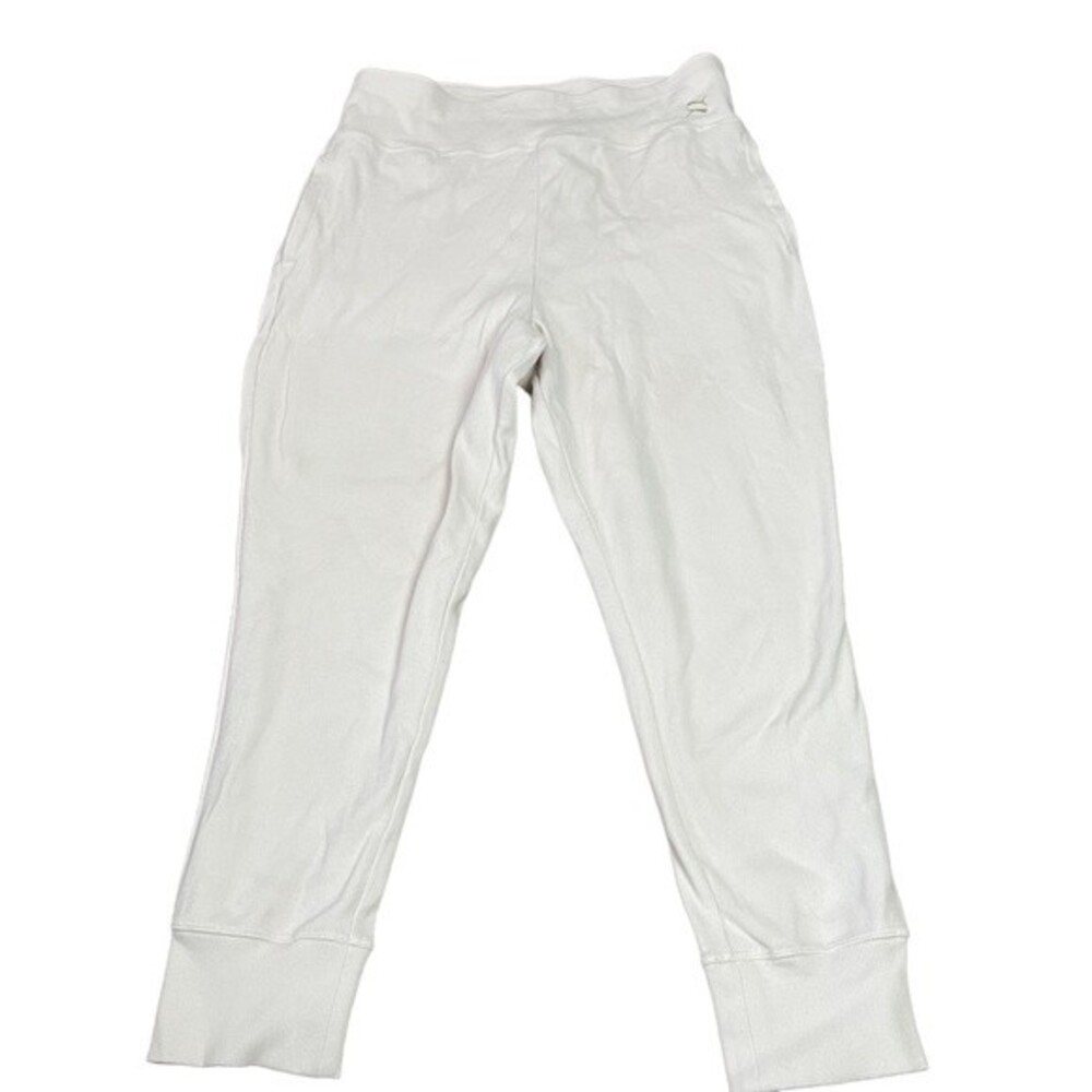 Puma Cream Ribbed Skinny Joggers Size L Women
